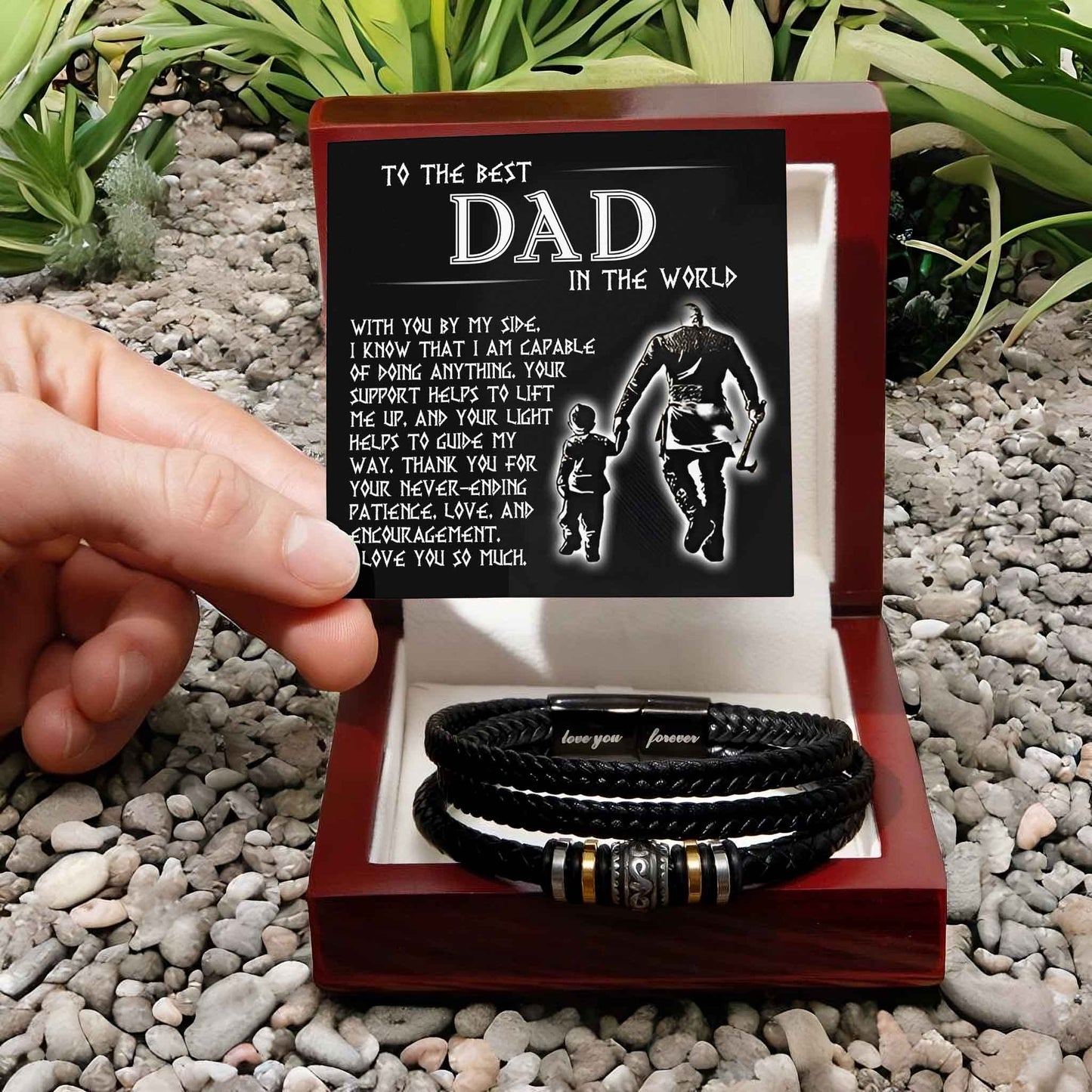 To The Best Dad In The World, Thank You, Love You Forever Bracelet
