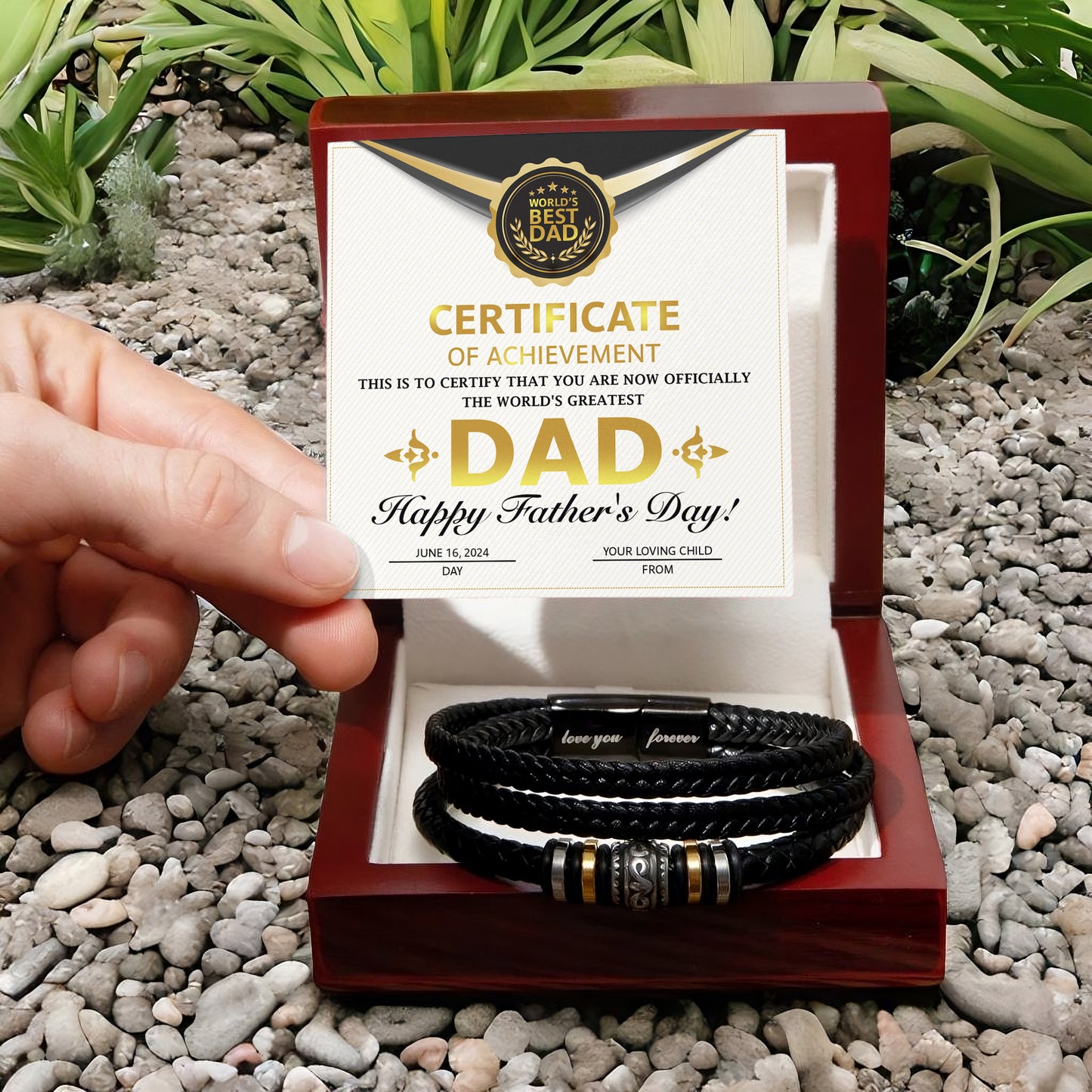 To My Dad, The Worlds Best Dad, Happy Fathers Day, Love You Forever Bracelet