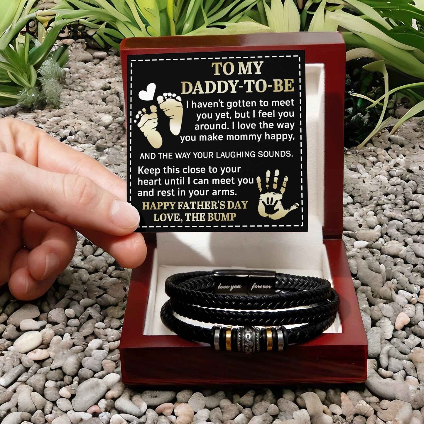 To My Daddy To Be, Happy Fathers Day, Love You Forever Bracelet