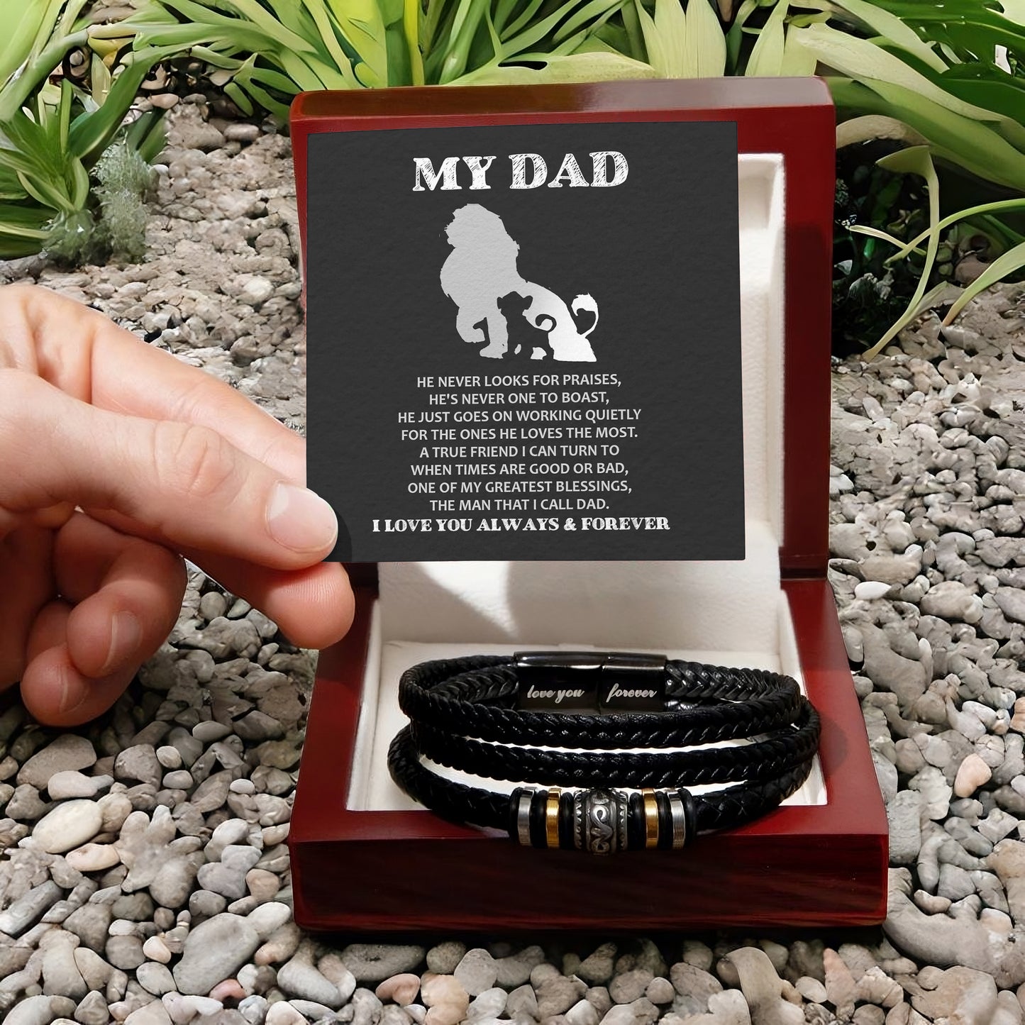 To My Dad, The Man That I Call Dad, Love You Forever Bracelet