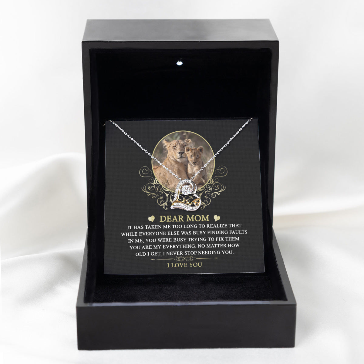 Dear Mom - You Are My Everything - Love Dancing Heart Necklace