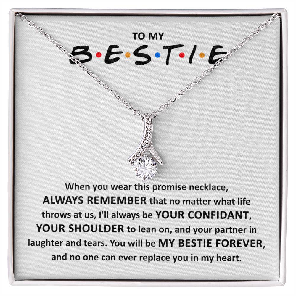 To My Bestie Gift, Bestie Christmas Gift, No One Can Replace You, Alluring Beauty Necklace Message Card