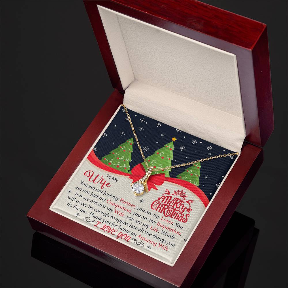 To My Wife, You Are Not Just My Partner, You Are My Lover, Merry Christmas - Alluring Beauty Necklace