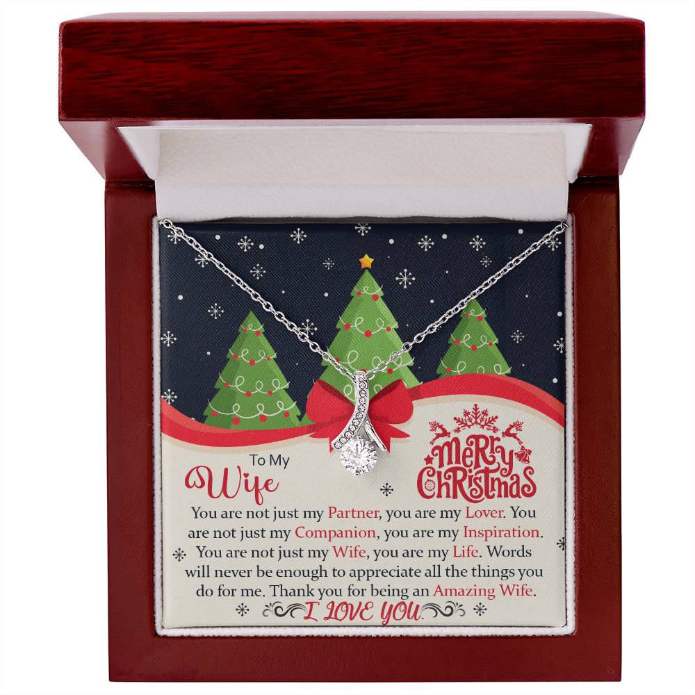 To My Wife, You Are Not Just My Partner, You Are My Lover, Merry Christmas - Alluring Beauty Necklace