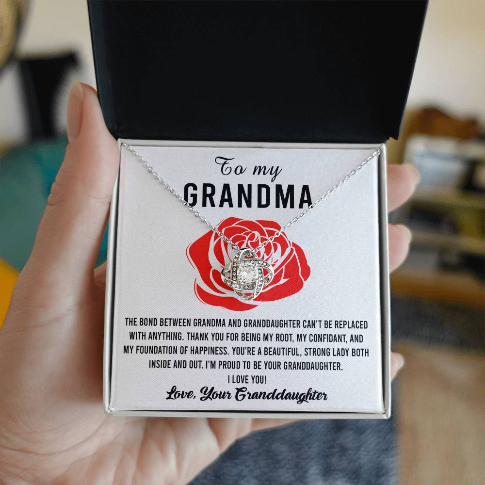 To My Grandma, Strong Lady, Love Knot Necklace