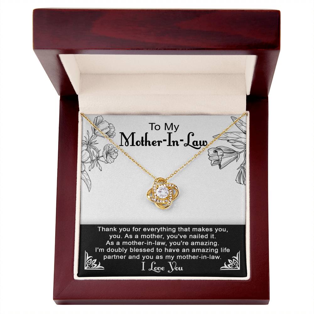 To My Mother-In-Law, Your Amazing, Love Knot Necklace