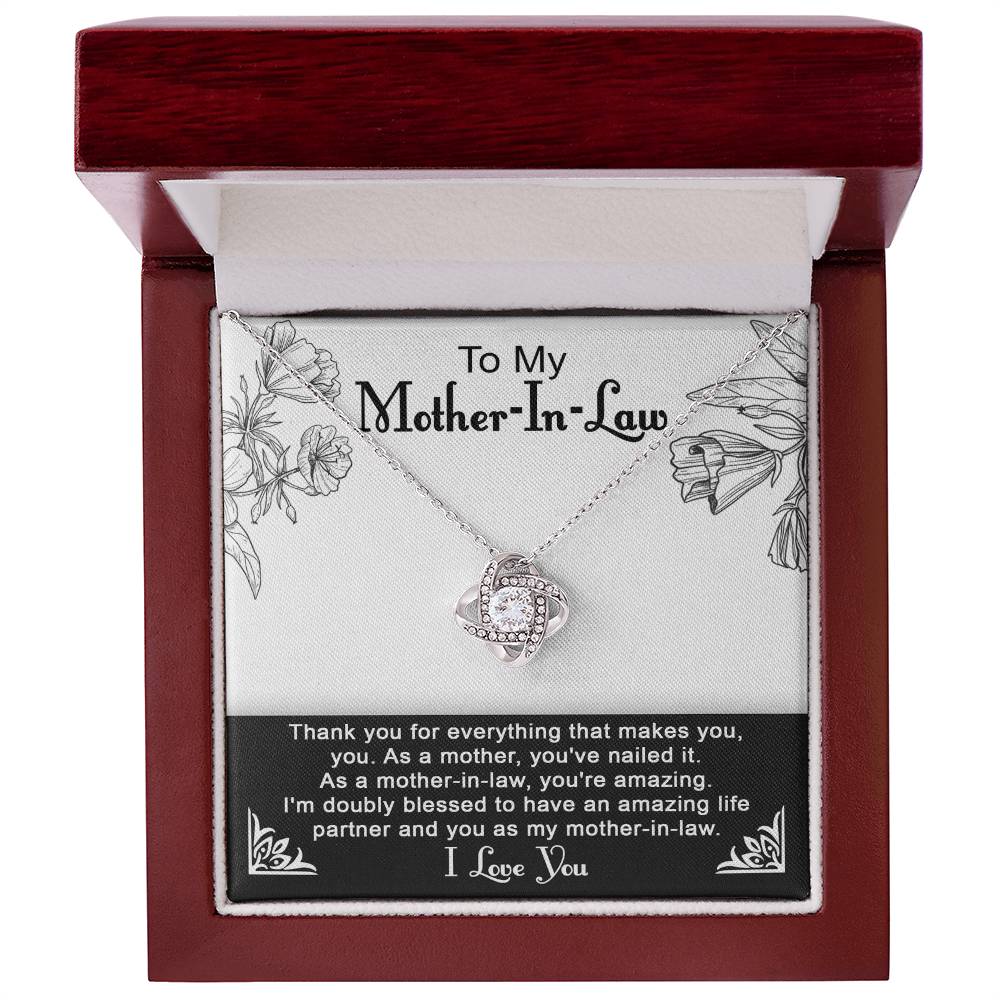 To My Mother-In-Law, Your Amazing, Love Knot Necklace