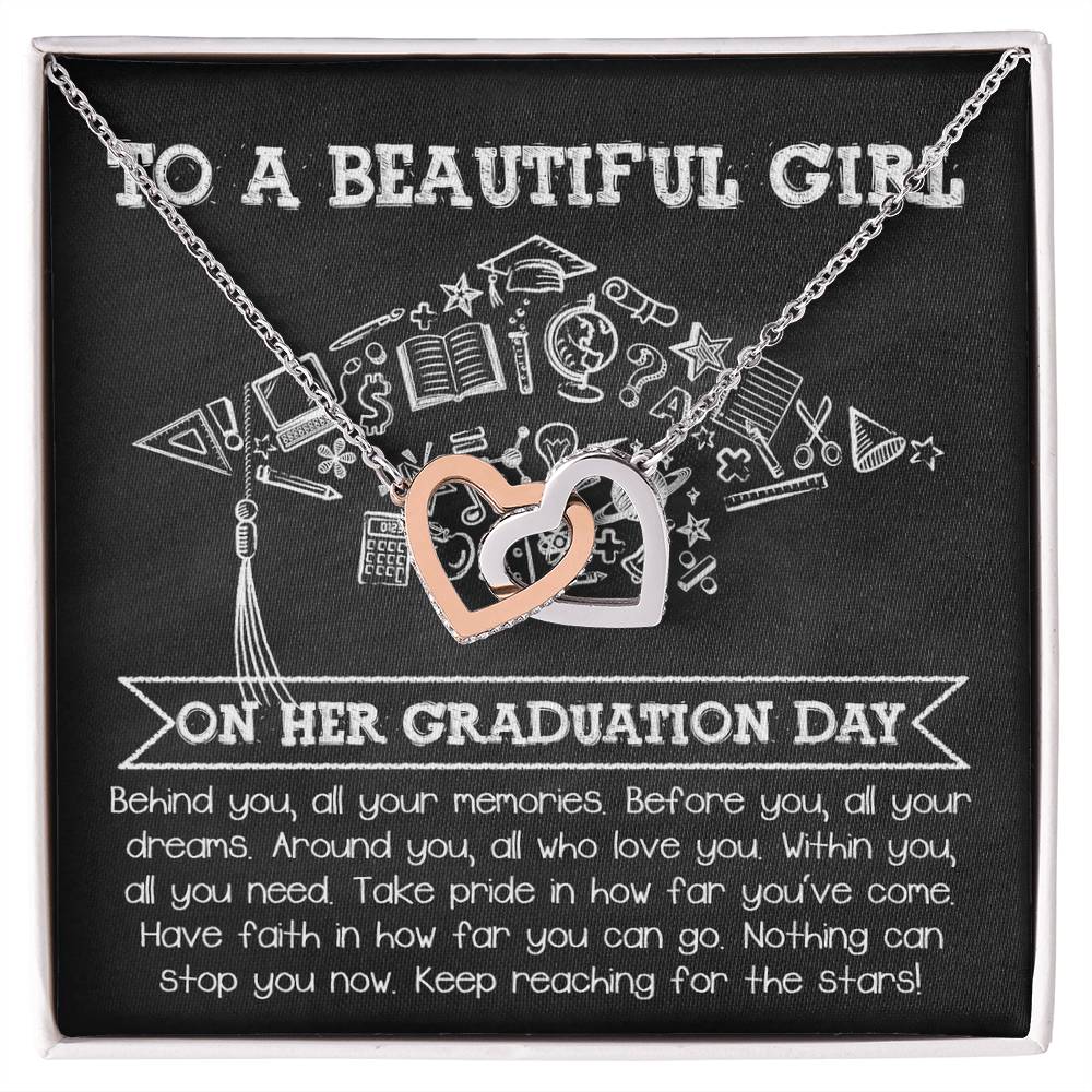On Her Graduation Day, Keep Reaching For The Stars, Interlocking Hearts Necklace