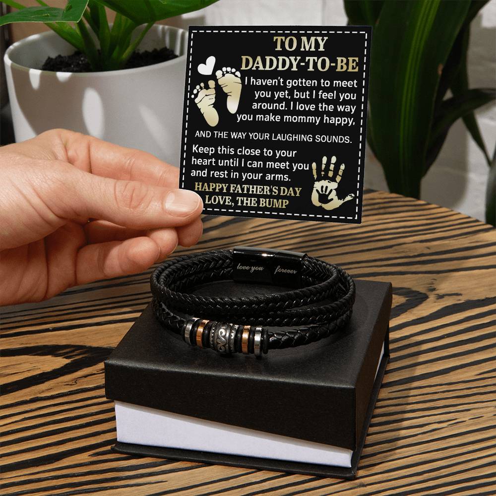 To My Daddy To Be, Happy Fathers Day, Love You Forever Bracelet