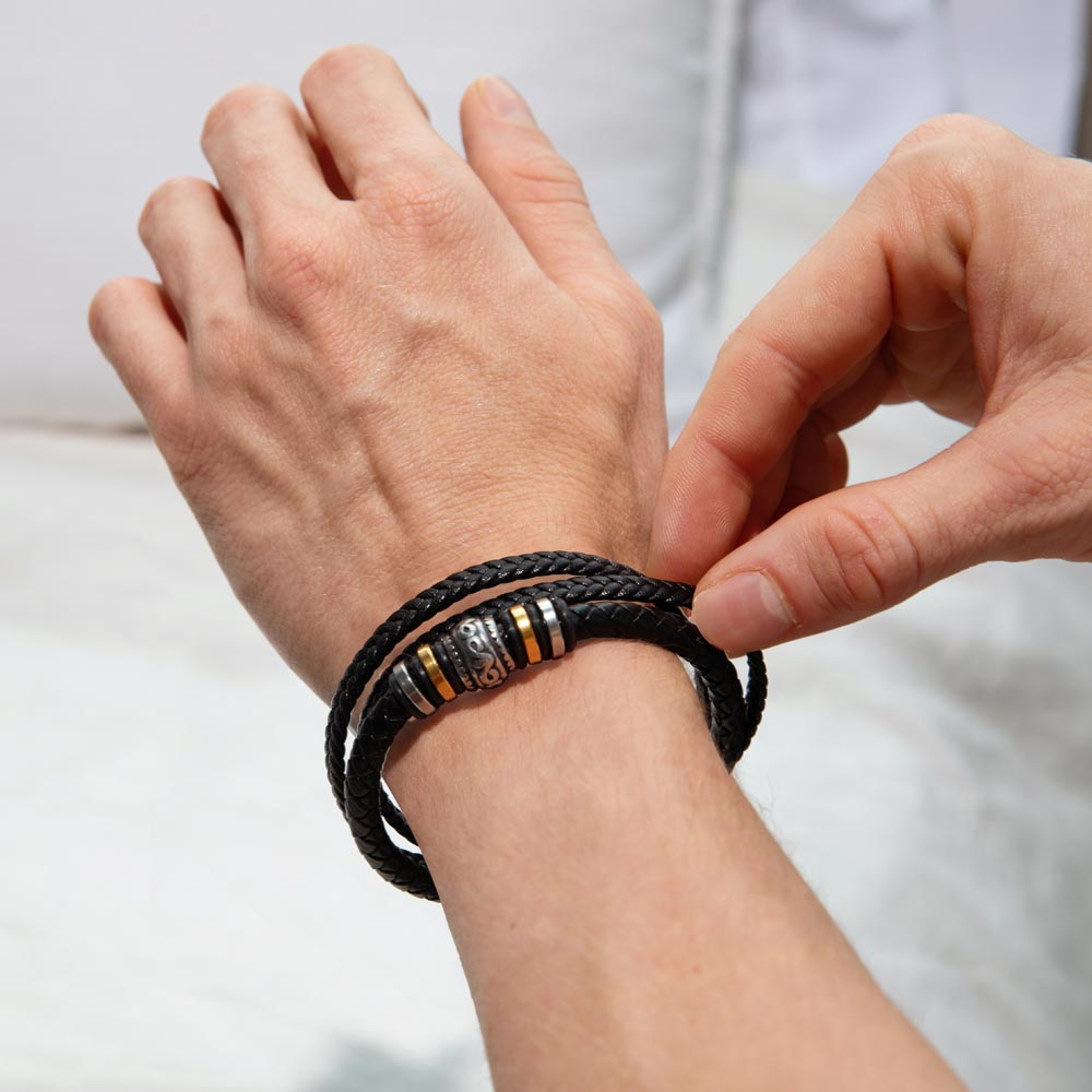 To The Best Dad In The World, Thank You, Love You Forever Bracelet