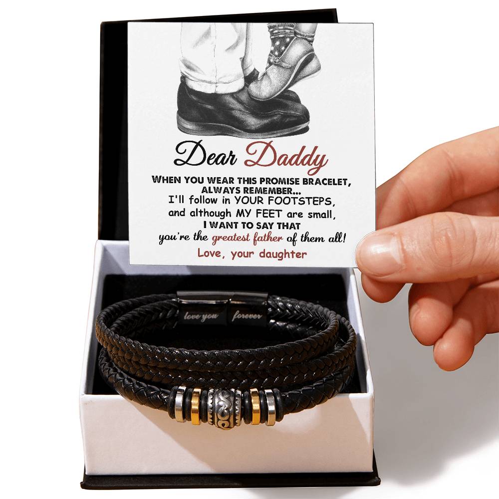 To My Dad, Your The Greatest Father Of Them All, Love Your Daughter, Love You Forever Bracelet, Gift For Dad