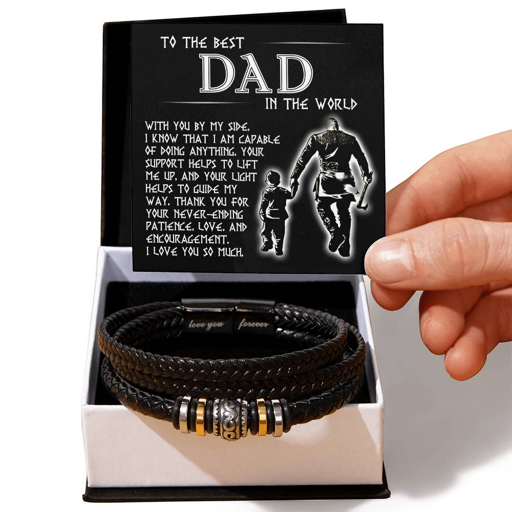 To The Best Dad In The World, Thank You, Love You Forever Bracelet