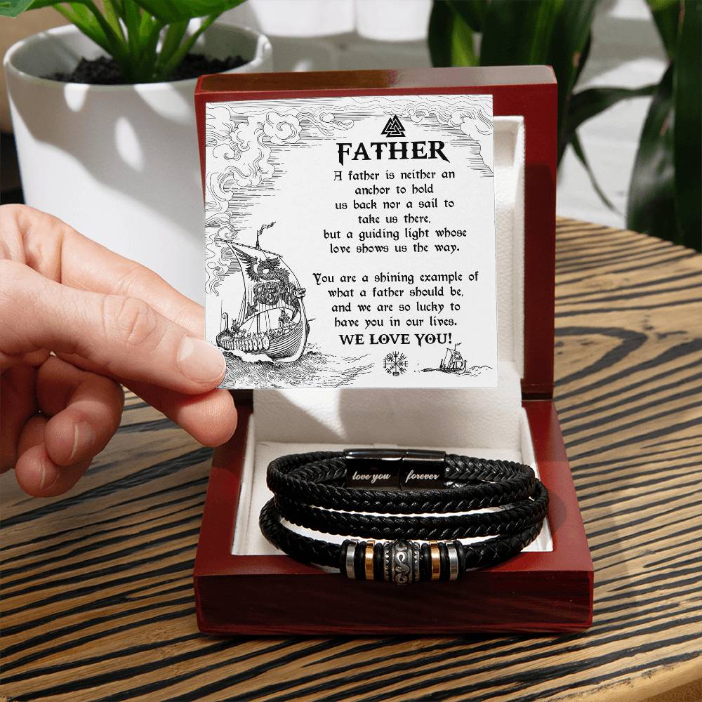 To My Father, We Are So Lucky To Have You In Our Lives, Love You Forever Bracelet