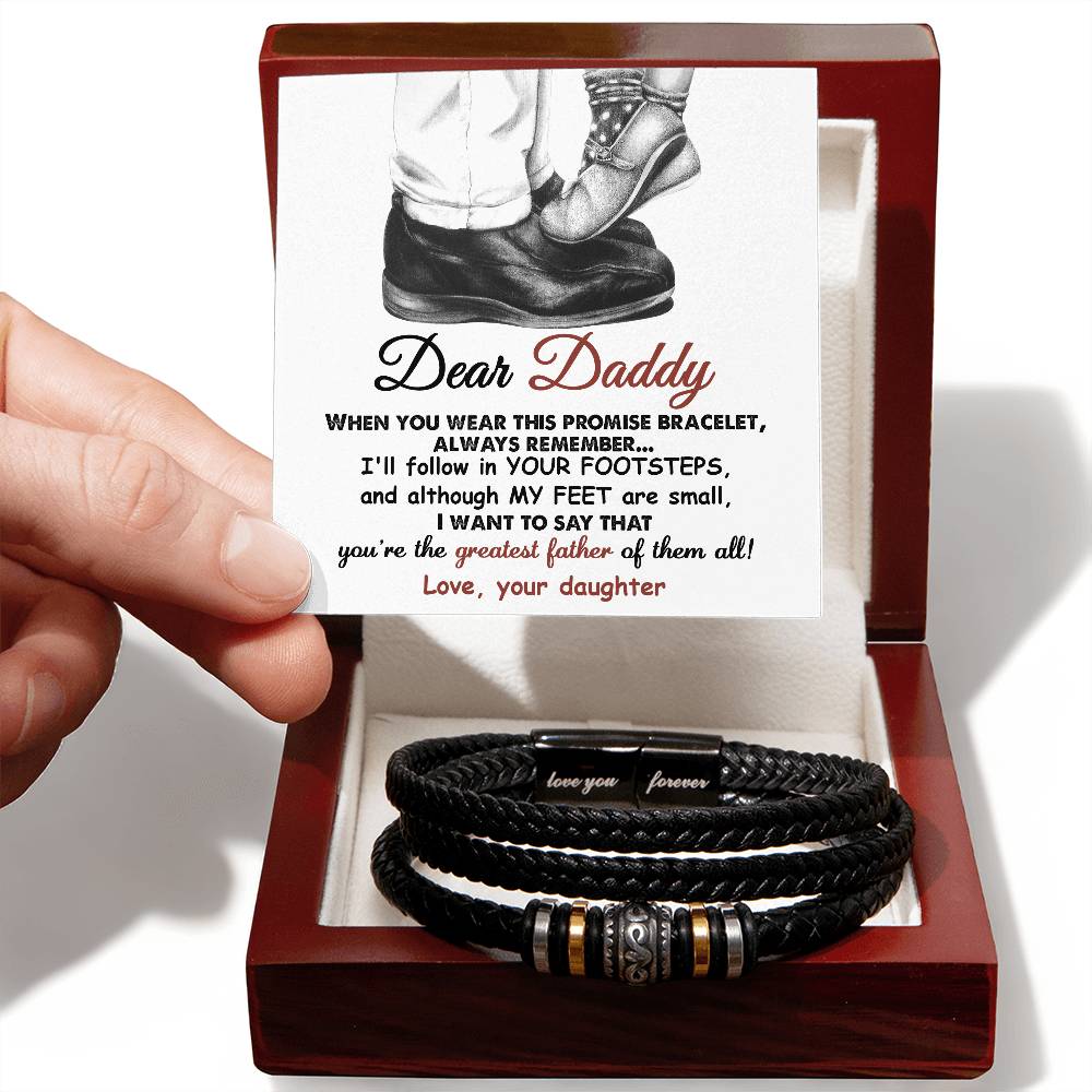 To My Dad, Your The Greatest Father Of Them All, Love Your Daughter, Love You Forever Bracelet, Gift For Dad