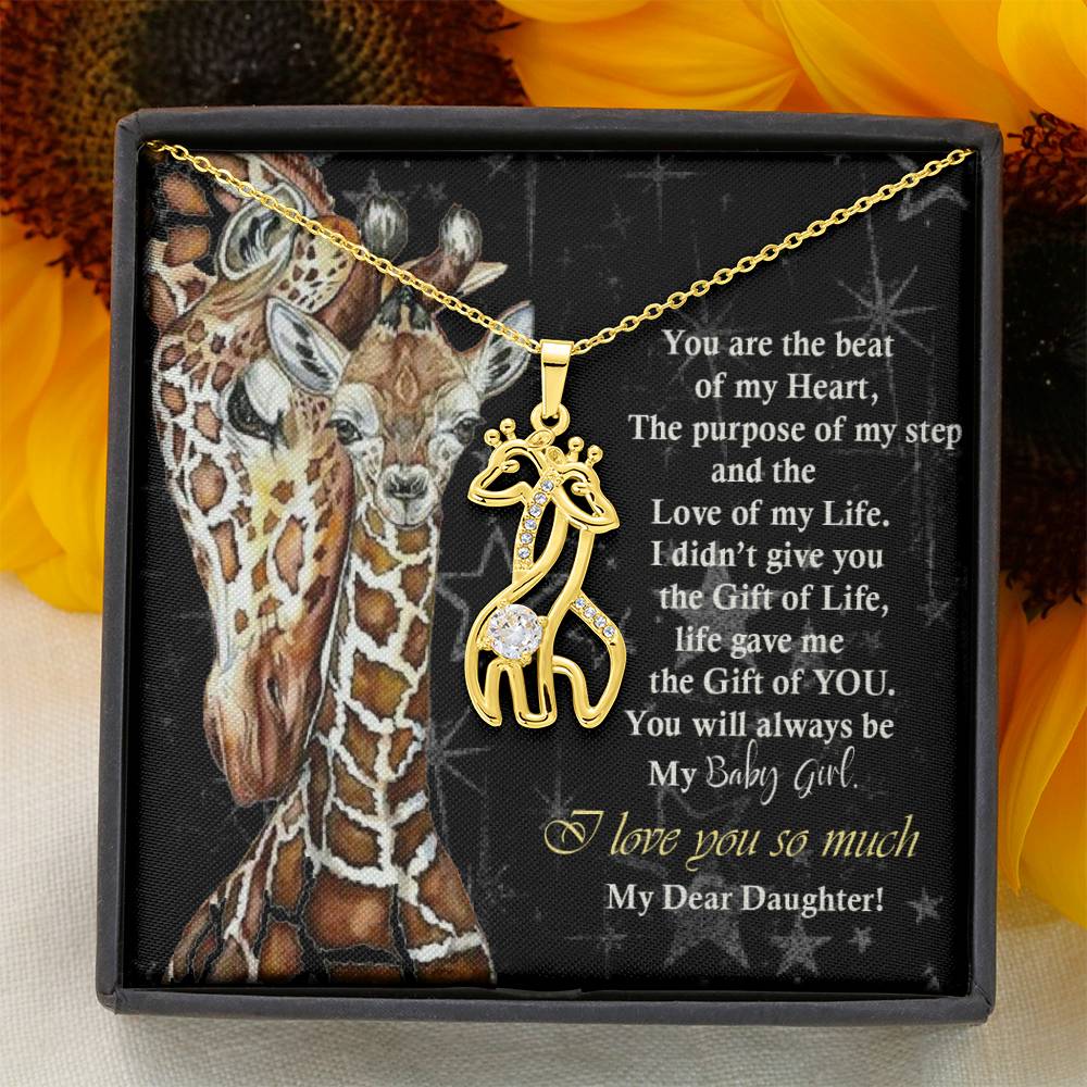 Giraffe Necklace - My Dear Daughter - Gift of Life - My Baby Girl!