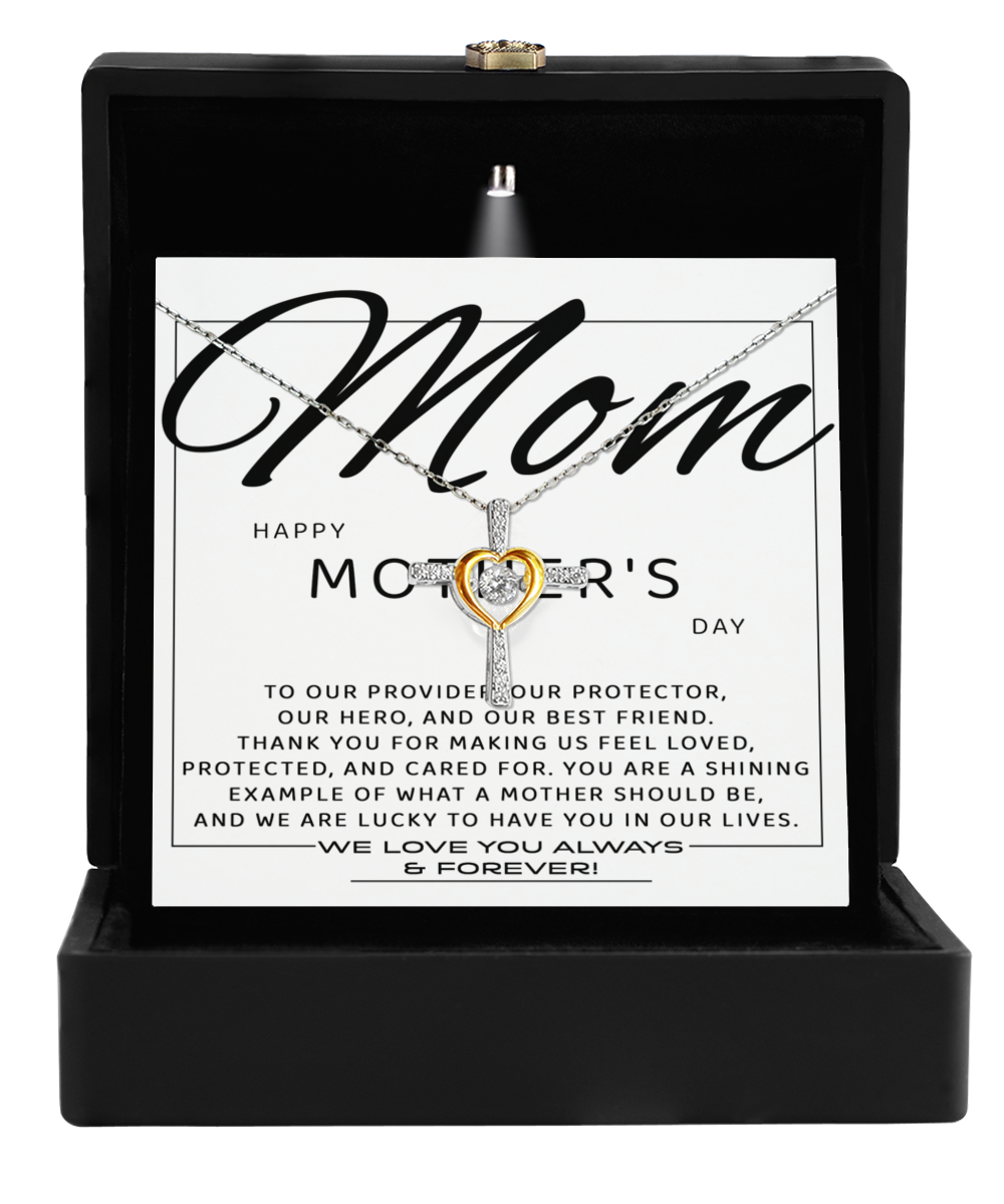 To My Mom - Happy Mother's Day - Our Hero, Our Best Friend - Cross Dancing Necklace