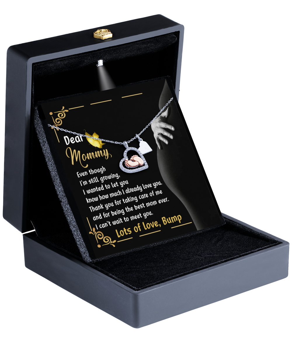 Mama To Be - Best Mom Ever - Baby Feet Necklace