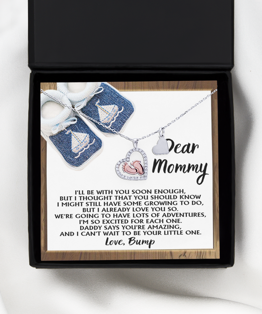 Mom To Be - You're Amazing - Baby Feet Necklace