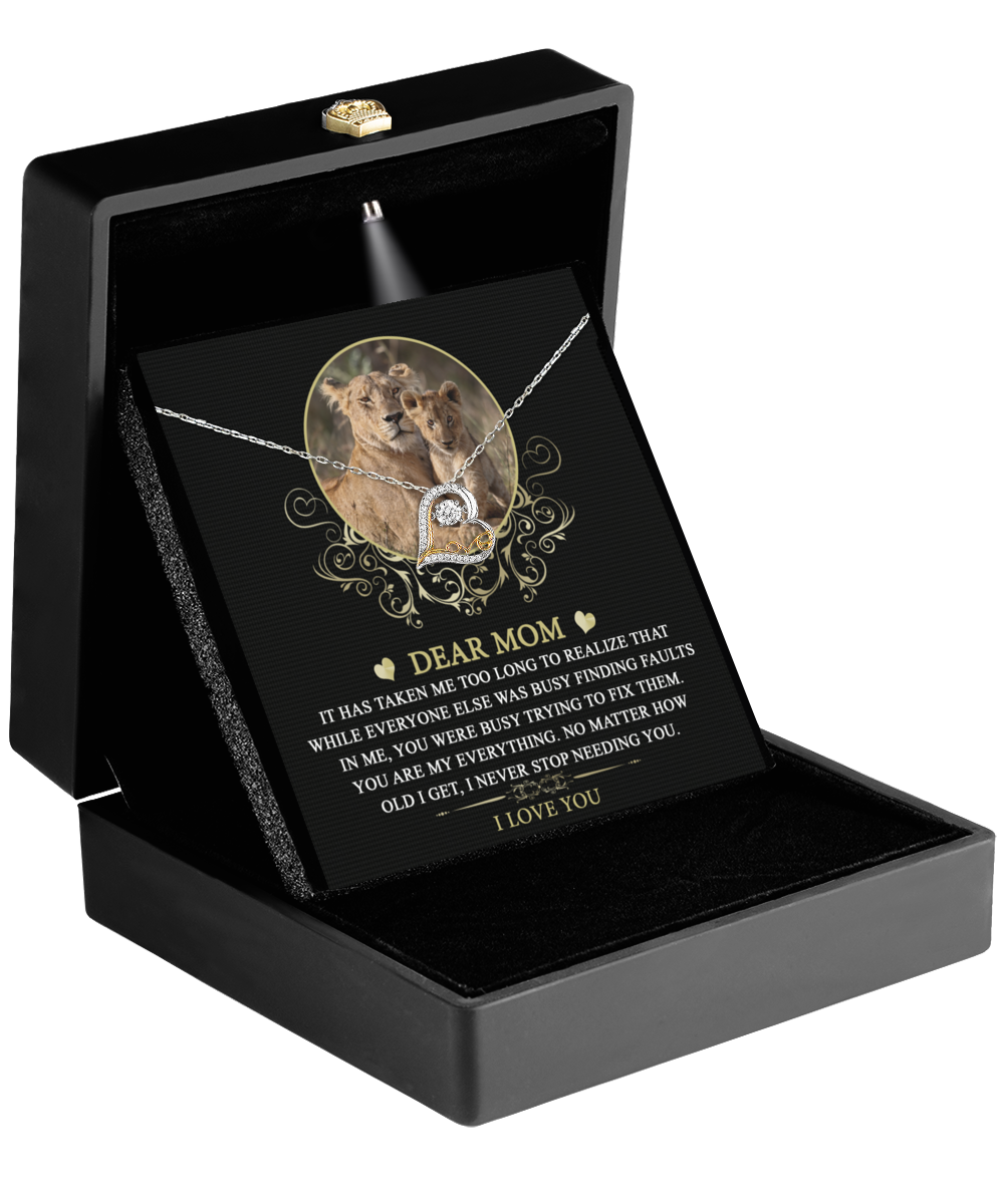 Dear Mom - You Are My Everything - Love Dancing Heart Necklace