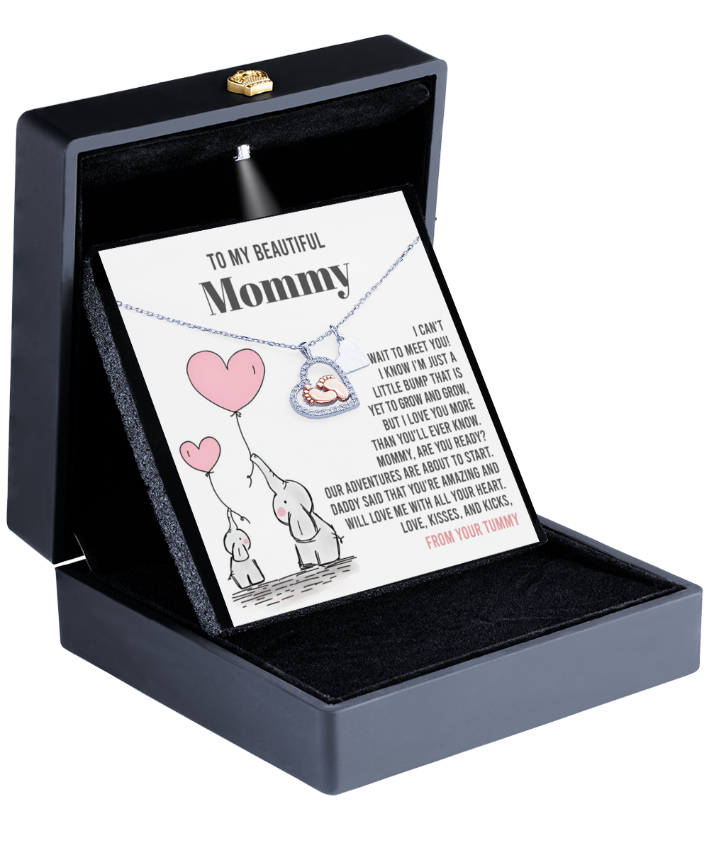 Mama To Be - All Your Heart - Baby Feet Necklace