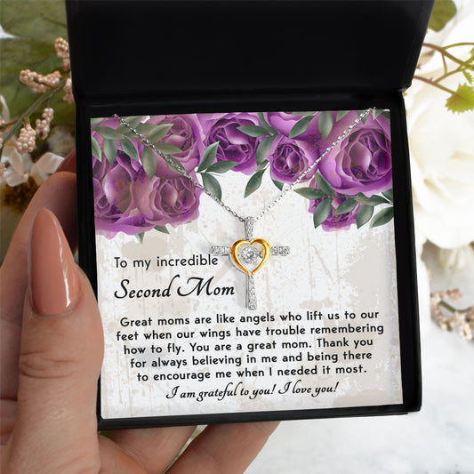 To My Second Mom - I Am Grateful To You - Cross Dancing Necklace