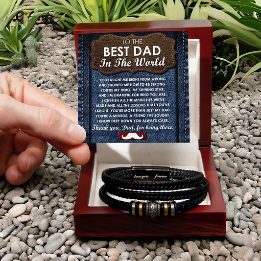 To My Dad, The Best Dad In The World, Your My Hero, Love You Forever Bracelet, Gift For Dad