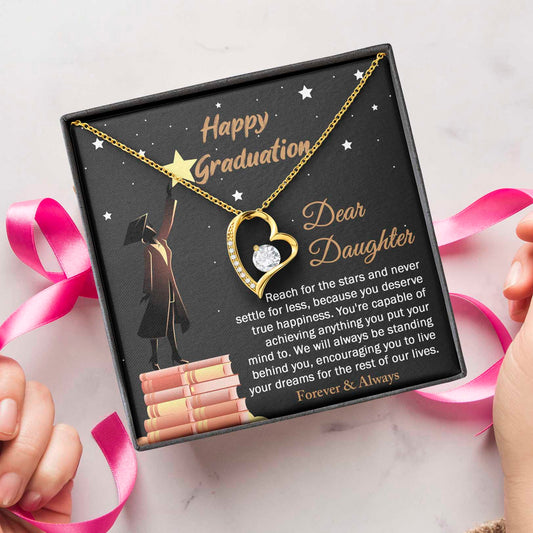 Dear Daughter, Happy Graduation, Forever Love Heart Necklace