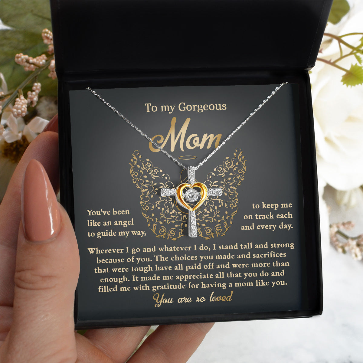 Mom - Like An Angel - Cross Dancing Necklace