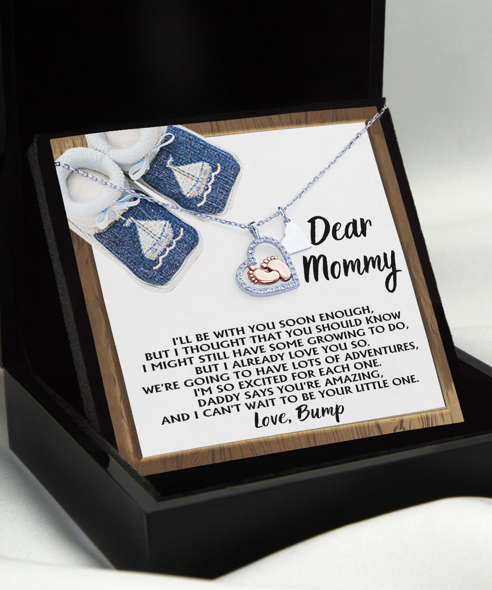 Mom To Be - You're Amazing - Baby Feet Necklace