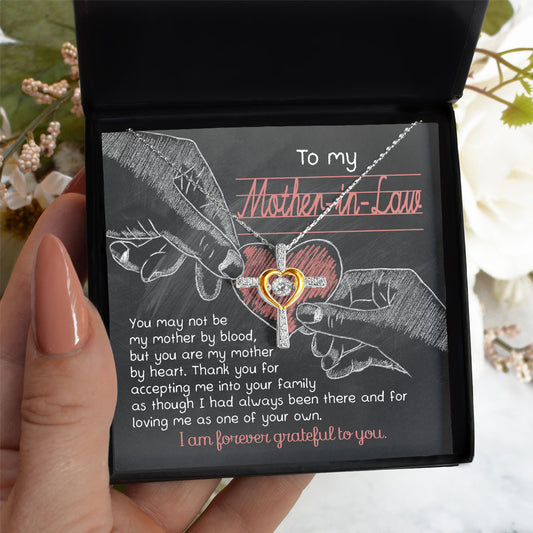 To My Mother-In-Law - You Are My Mother By Heart - Cross Dancing Necklace