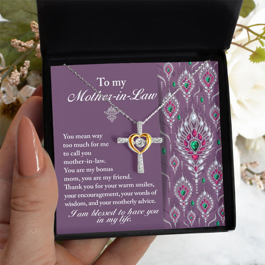 To My Mother-In-Law - Words Of Wisdom - Cross Dancing Necklace