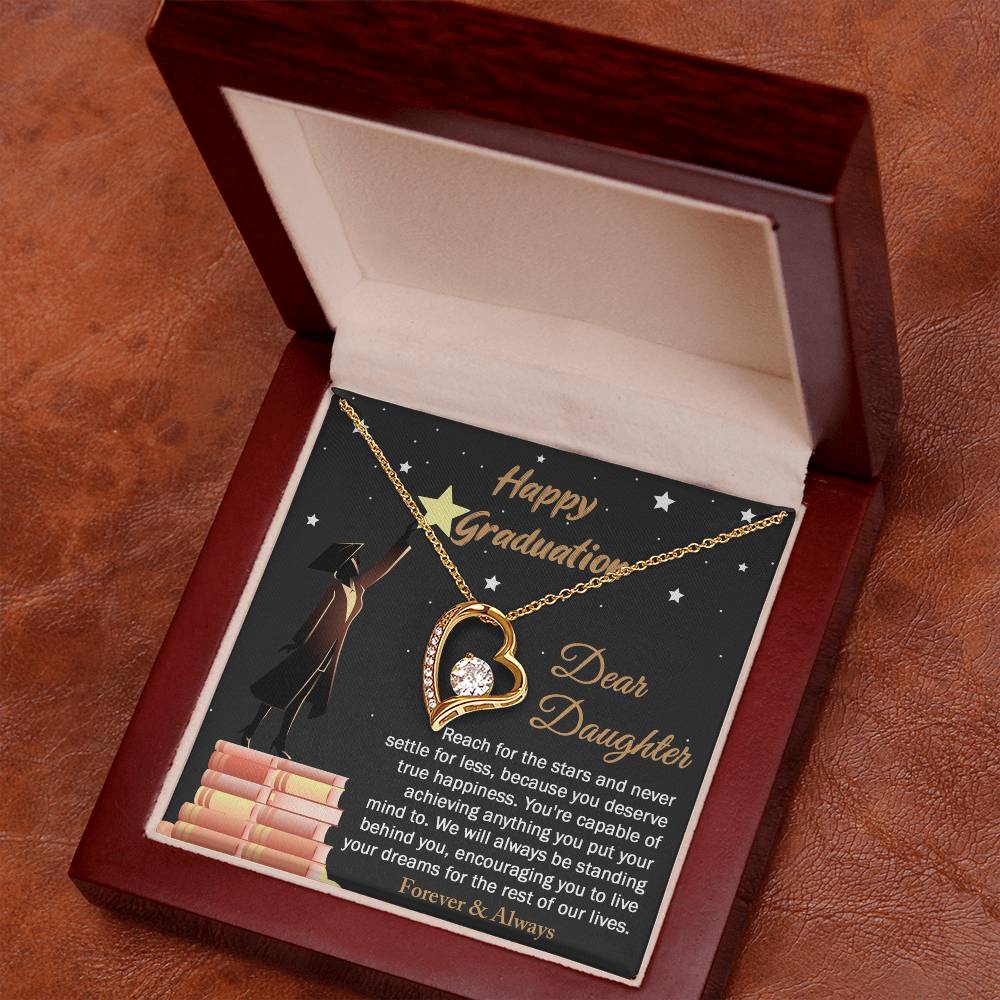 Dear Daughter, Happy Graduation, Forever Love Heart Necklace