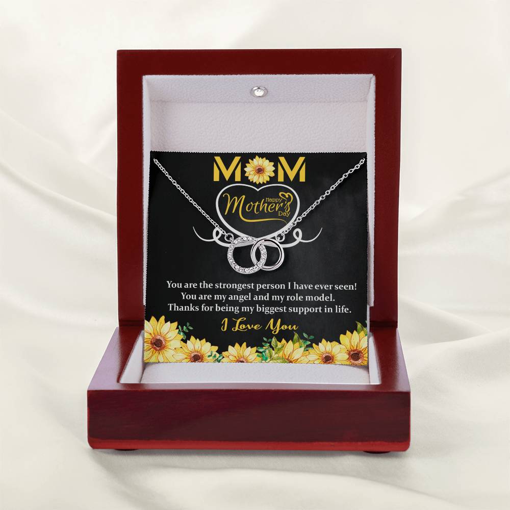 MOM Necklace, Mothers Day Jewelry Gift, Perfect Pair Necklace Message Card Gift To Mom