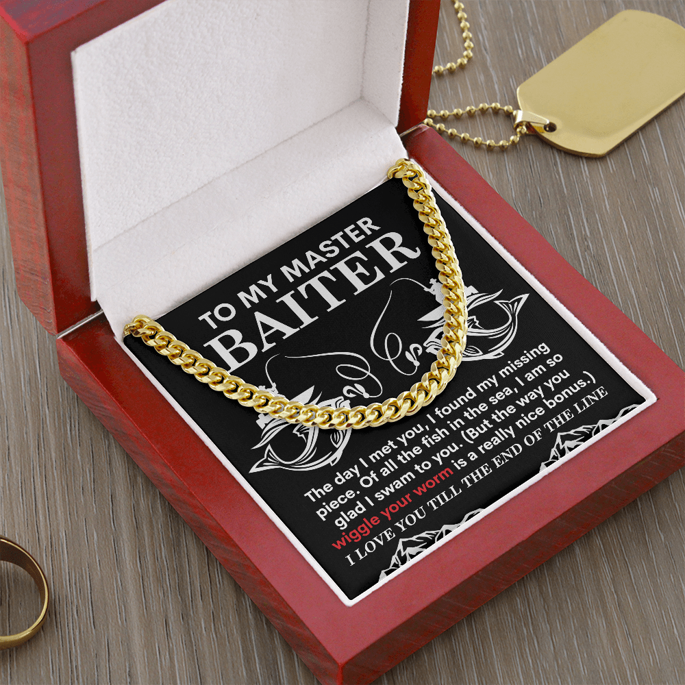 To My Master Baiter, The Day I Met You I Found My Missing Piece, Cuban Link Chain Message Card