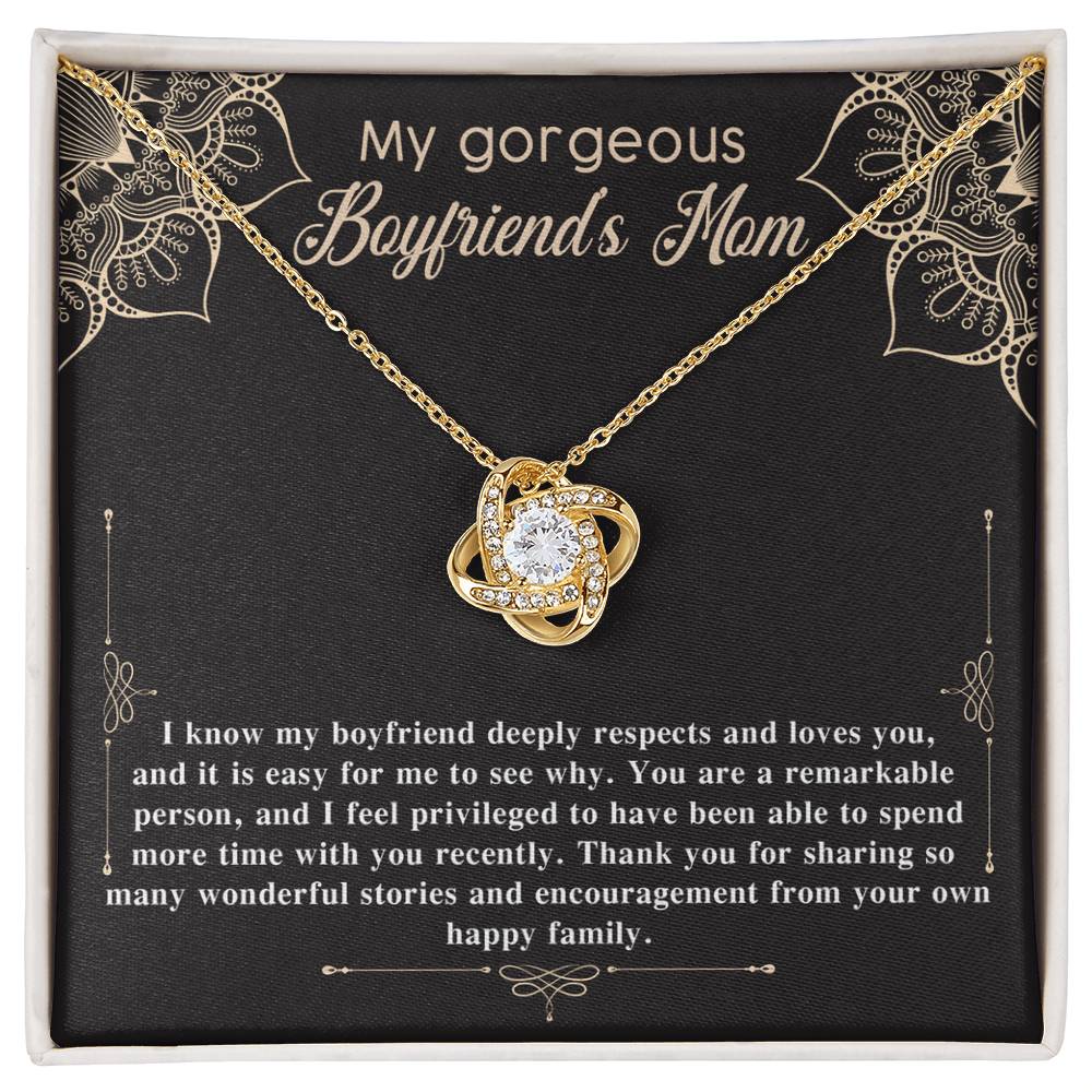 To My Gorgeous Boyfriend's Mom, Love Knot Necklace