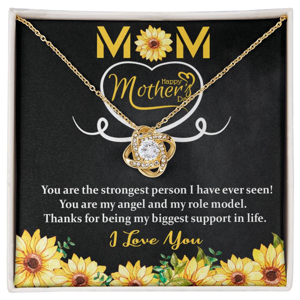 Love Knot Necklace - MOM - Happy Mothers Day - Sunflower-Mom