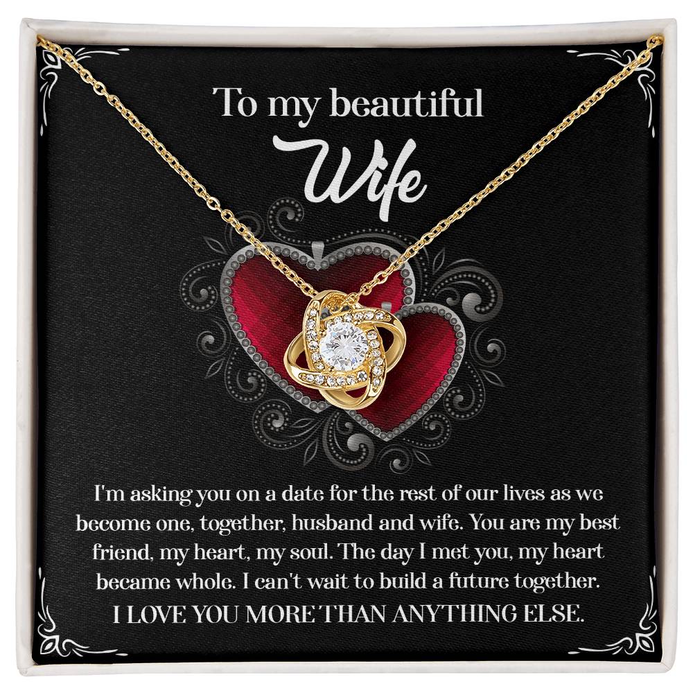 To My Wife, The Day I Met You, My Heart Became Whole, Love Knot Necklace