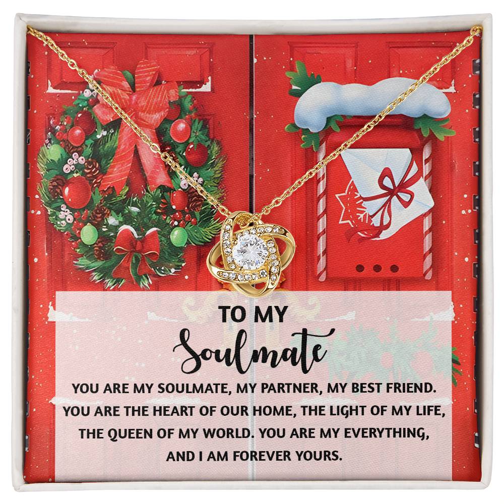 To My Soulmate, You Are My Soulmate, My Partner, My Best Friend, Love Knot Necklace, Gift For Her