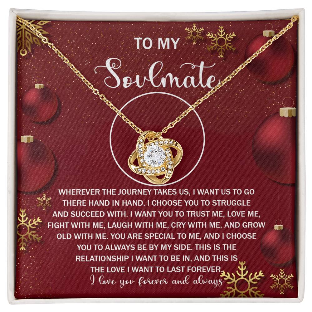 To My Soulmate, You Are Special To Me, Love Knot Necklace, Christmas Gift For Her