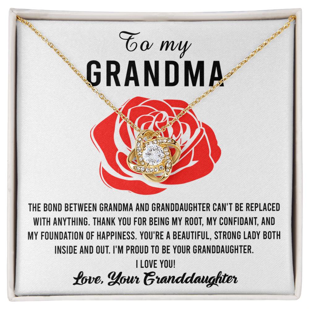 To My Grandma, Strong Lady, Love Knot Necklace