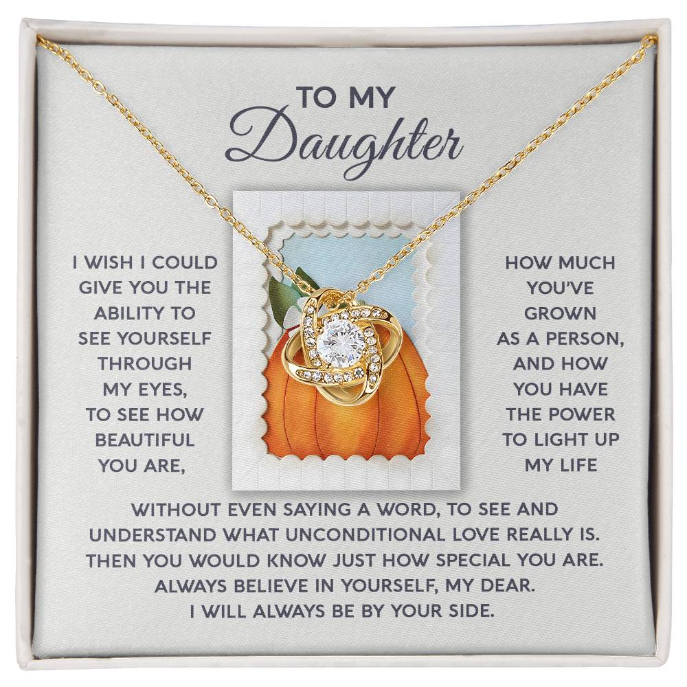 To My Daughter, How Special You Are, Love Knot Necklace, Gift For Daughter