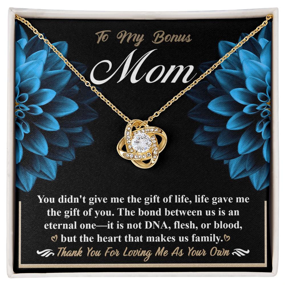 To My Bonus Mom, Love Knot Necklace