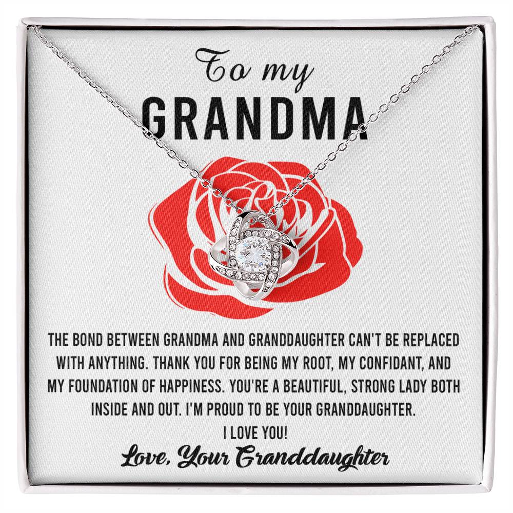 To My Grandma, Strong Lady, Love Knot Necklace