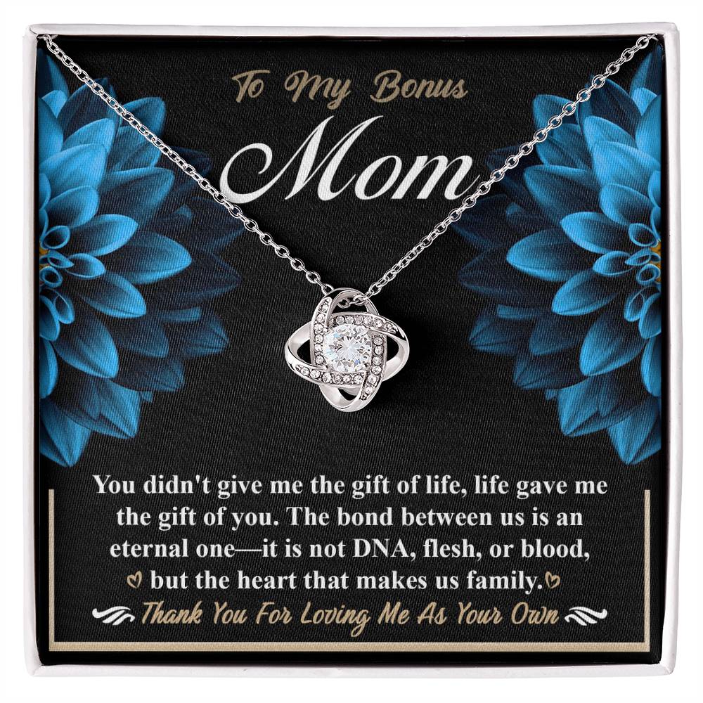 To My Bonus Mom, Love Knot Necklace