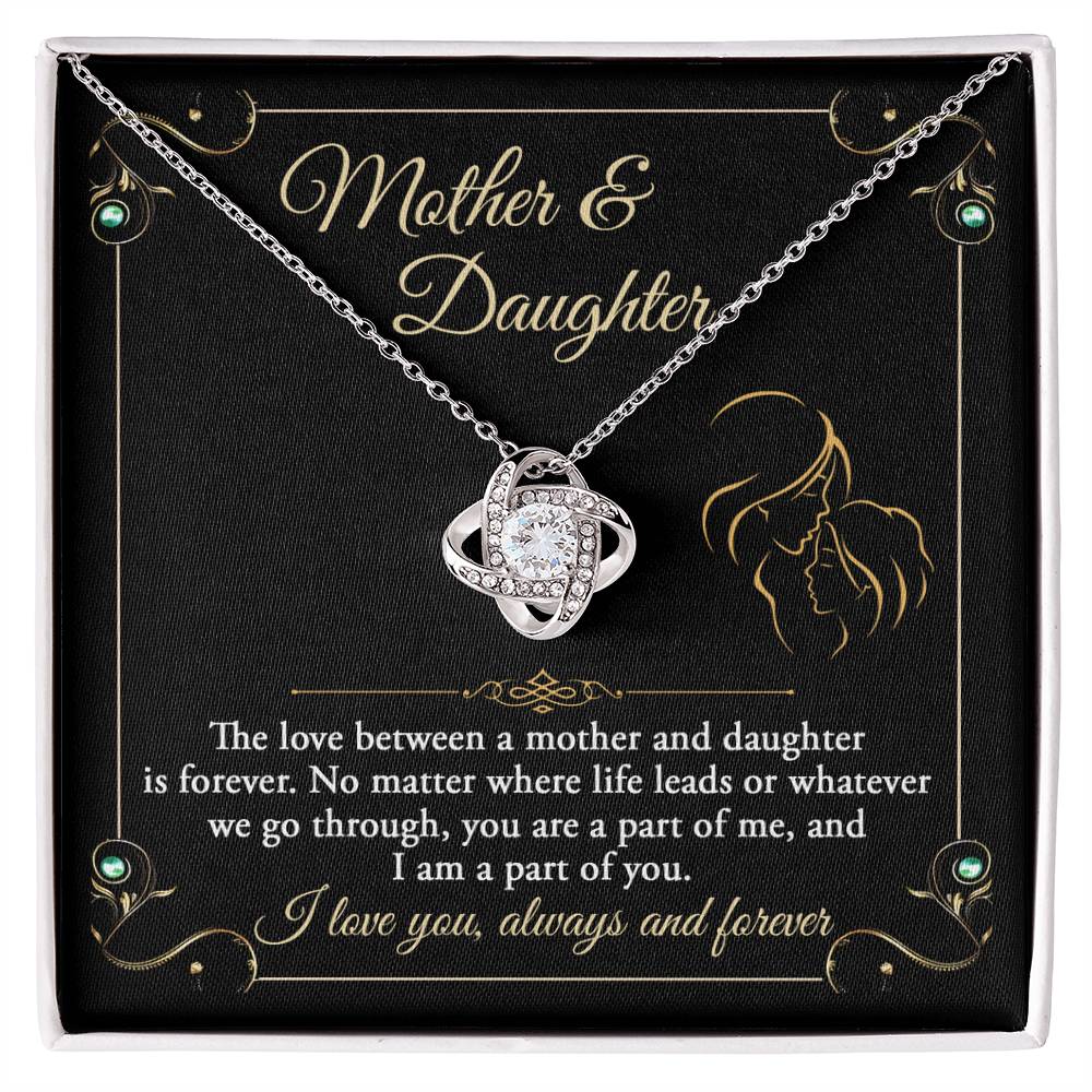 Mother and Daughter, You Are A Part Of Me, Love Knot Necklace