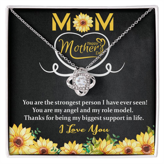 Love Knot Necklace - MOM - Happy Mothers Day - Sunflower-Mom