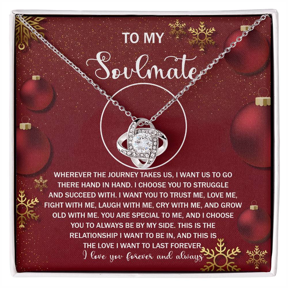 To My Soulmate, You Are Special To Me, Love Knot Necklace, Christmas Gift For Her