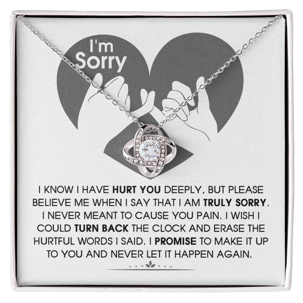 Gift For Her, Im Truly Sorry, I Promise To Make It Up To You, Love Knot Necklace