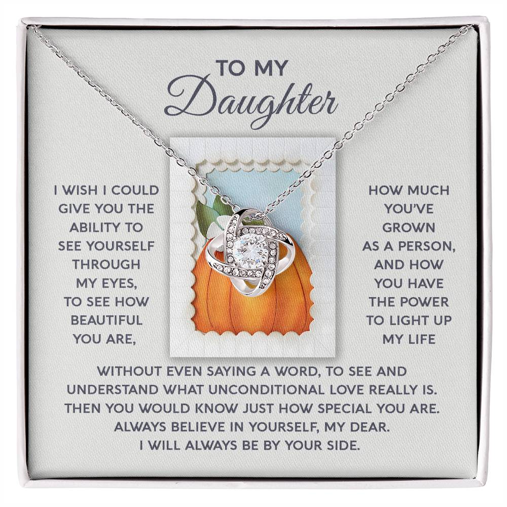 To My Daughter, How Special You Are, Love Knot Necklace, Gift For Daughter