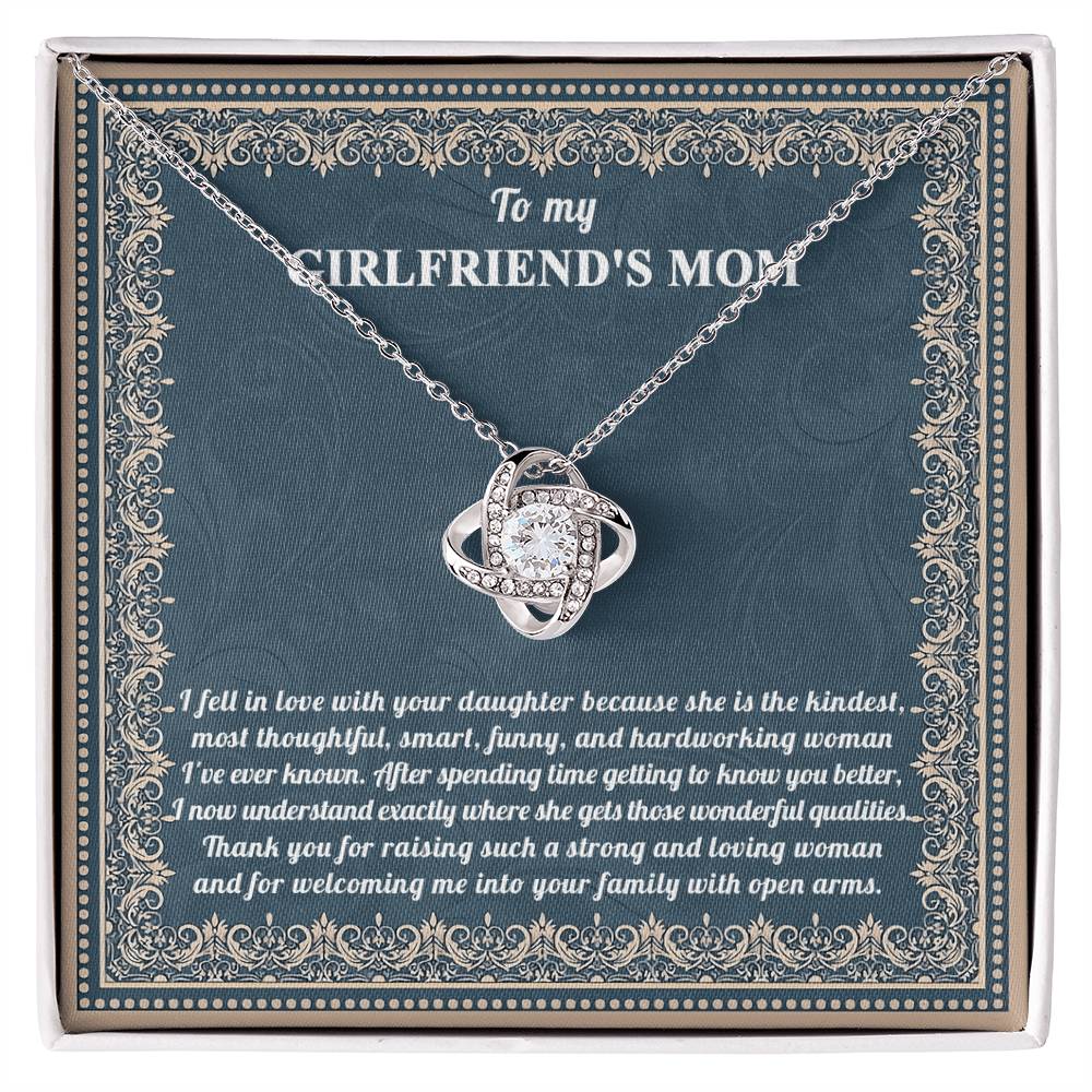 To My Girlfriend's Mom, With Open Arms, Love Knot Necklace